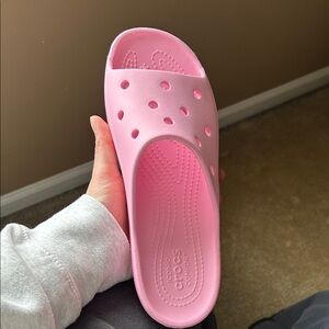 CROCS Light Pink Slide Sandals